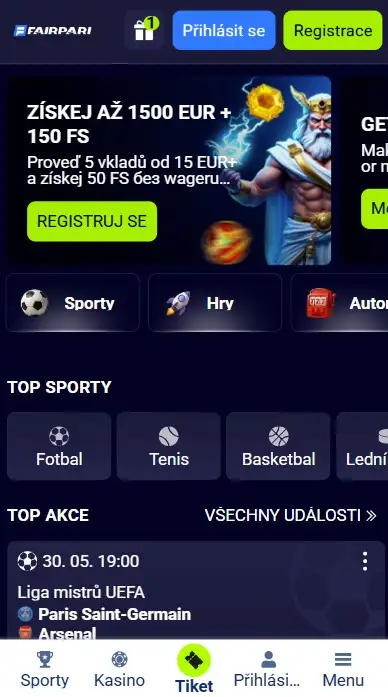 Jak stáhnout Fairpari aplikaci